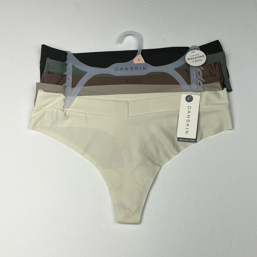 Danskin Womens 5-Pack  No Line Thong Panties Underwear Size L